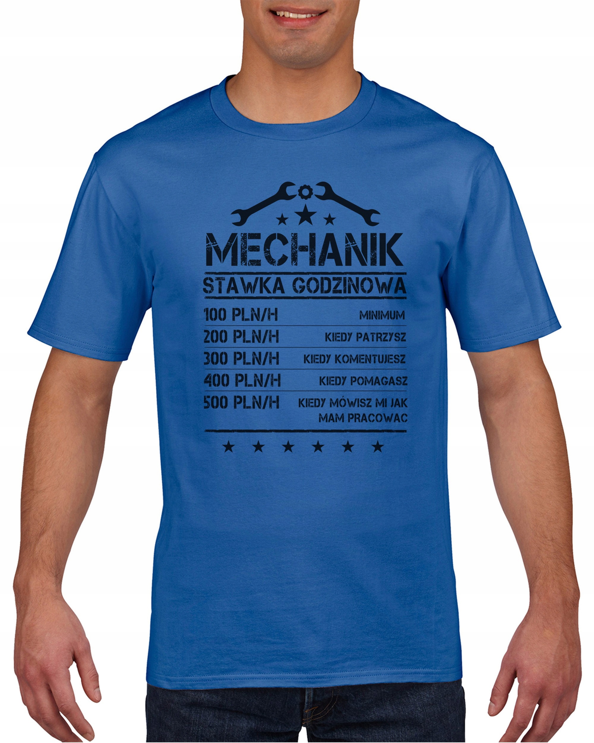 

Koszulka męska Mechanik stawka godzinowa XL