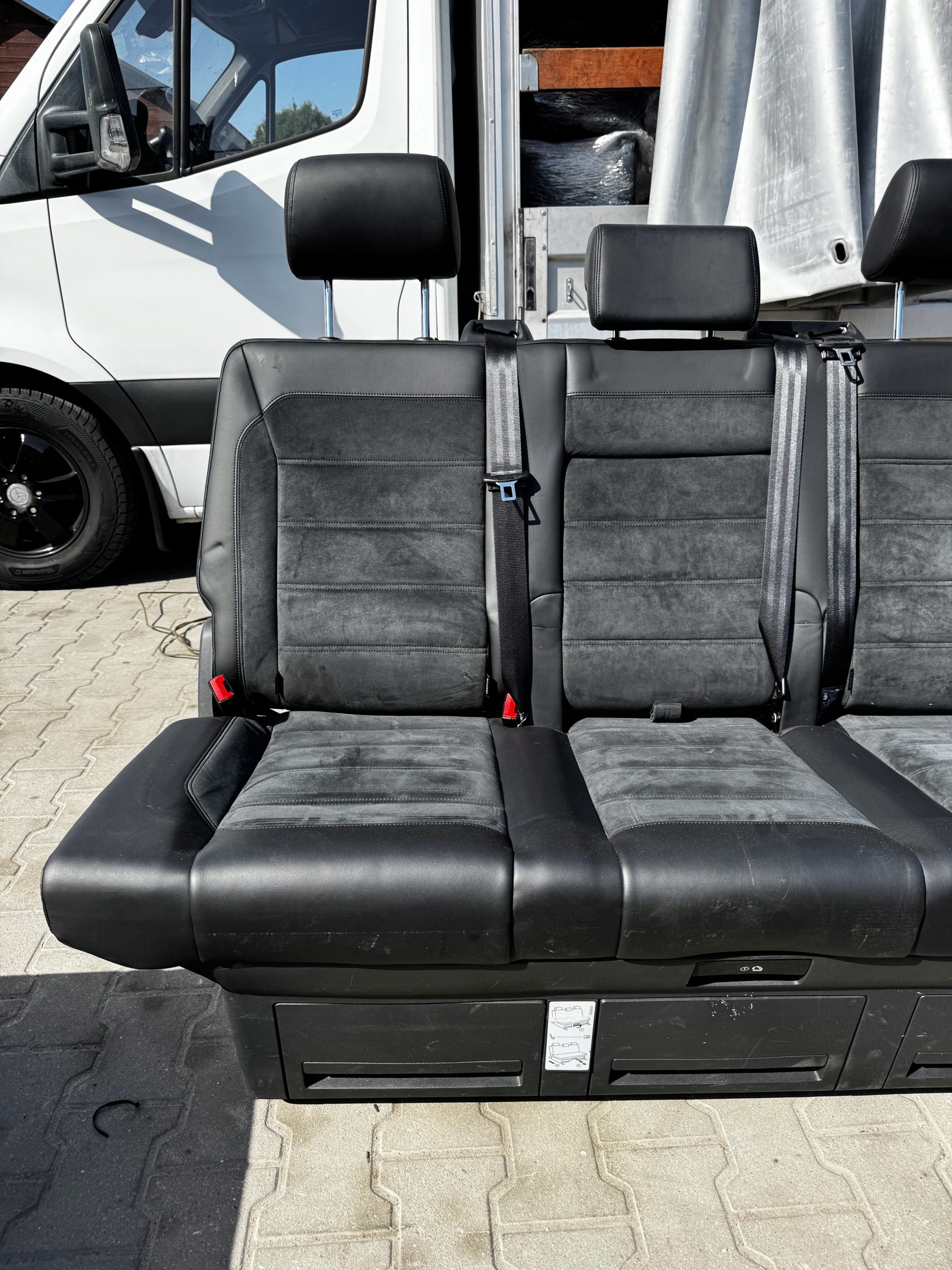 Sitz Sitz LOZKO TROJKA VW T6 MULTIVAN ALCANTARA Leder