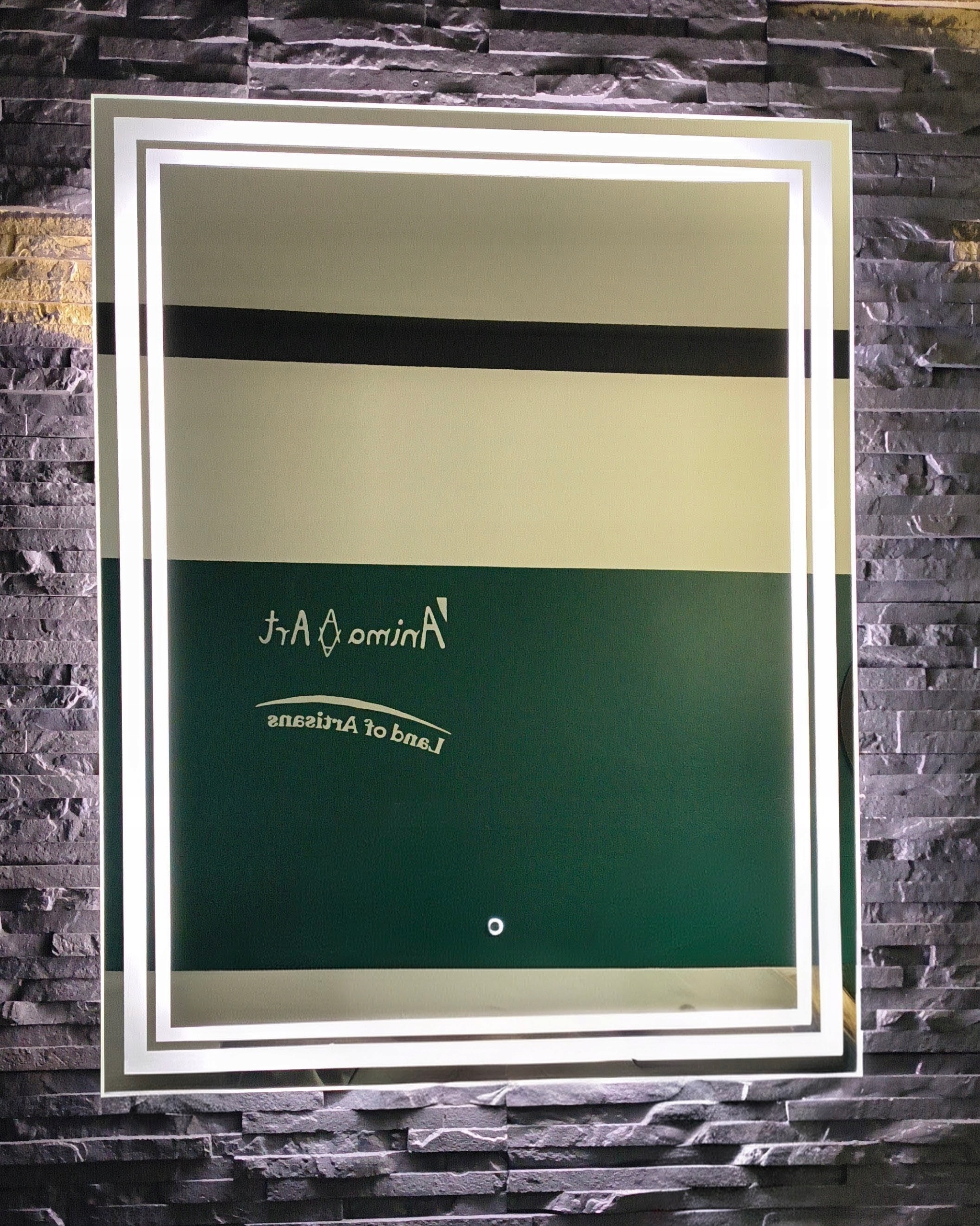 Led zrkadlo 50x40 cm Na dotyk Nástenné Kúpeľňa, Obývačka, Šatňa