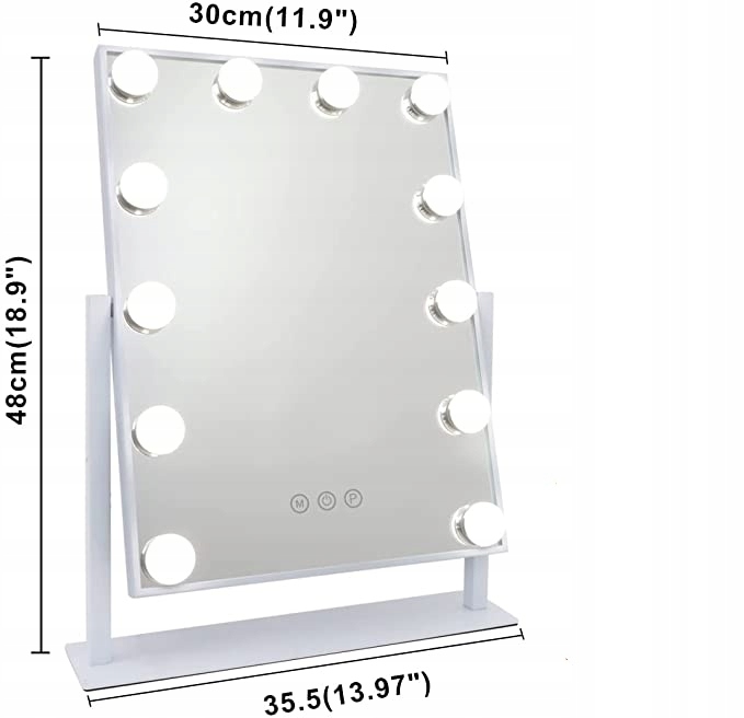 Lusterko stojące biały Kolor dominujący biały