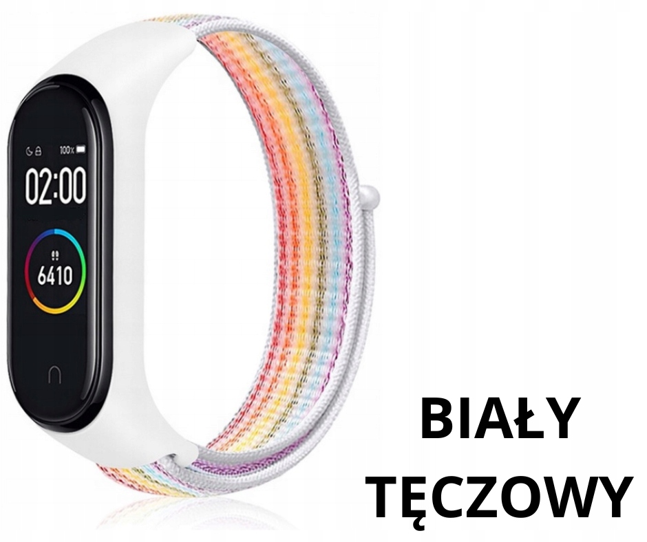 Pasek do Xiaomi Mi Band 3/4/5/6/7 OPASKA NYLONOWA DOBIERAJ ULUBINE KOLORY Materiał nylon