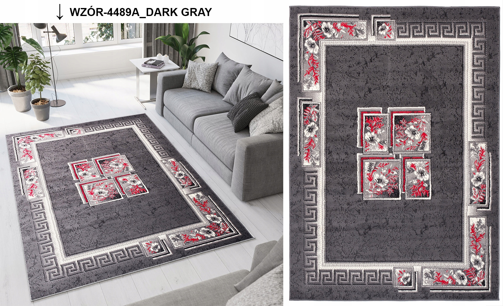 DYWAN 100% PP 200x300 DYWANY BCF KOLOR SZARY EAN (GTIN) 5903591864578