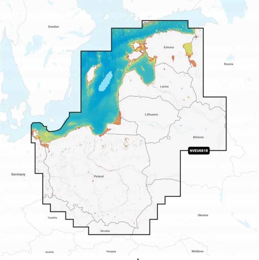 Mapa Garmin Navionics Vision+ NVEU081R Polska i kraje bałtyckie