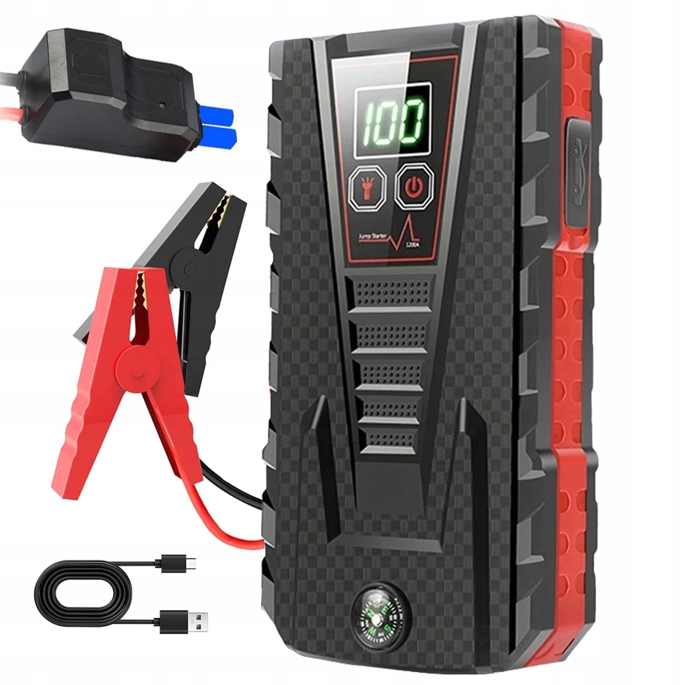 Startovací powerbanka Mocný Rozvod 99800 mAh s Usb nabíječkou do auta