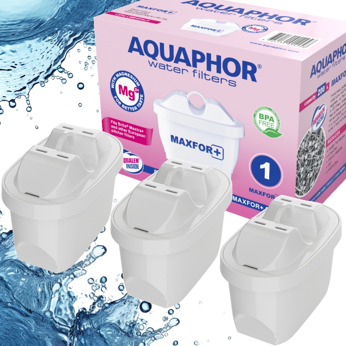 3x Filtr wody Aquaphor wkład filtrujący Maxfor Mg