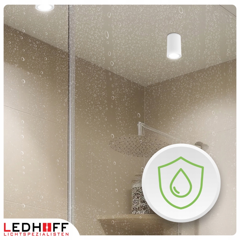 Oprawa natynkowa LED halogenowa IP44 SPOT WODOSZCZELNY GU10 tuba biała x4 Marka Ledhoff