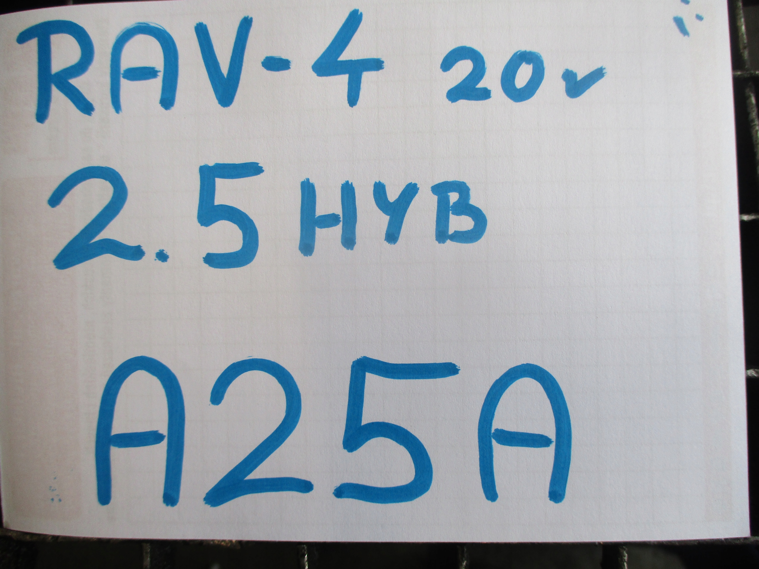 engine motor TOYOTA RAV4 2,5i HYBRID A25A 20r