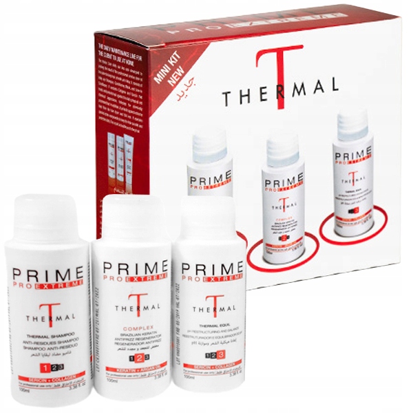 Prime Thermal Sada 3V1 Brazilské Keratinové Narovnání 3 X 100 ML