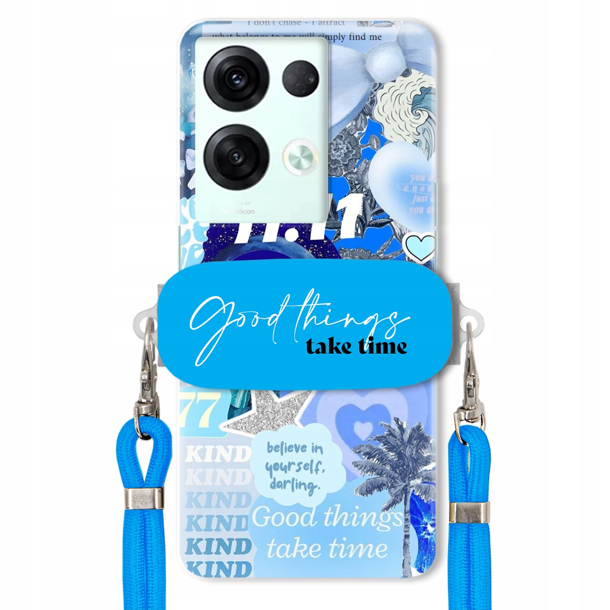 Puzdro pre Oppo Reno 8 5G Držiak Crossbody vodítko Good Things Sea Lata