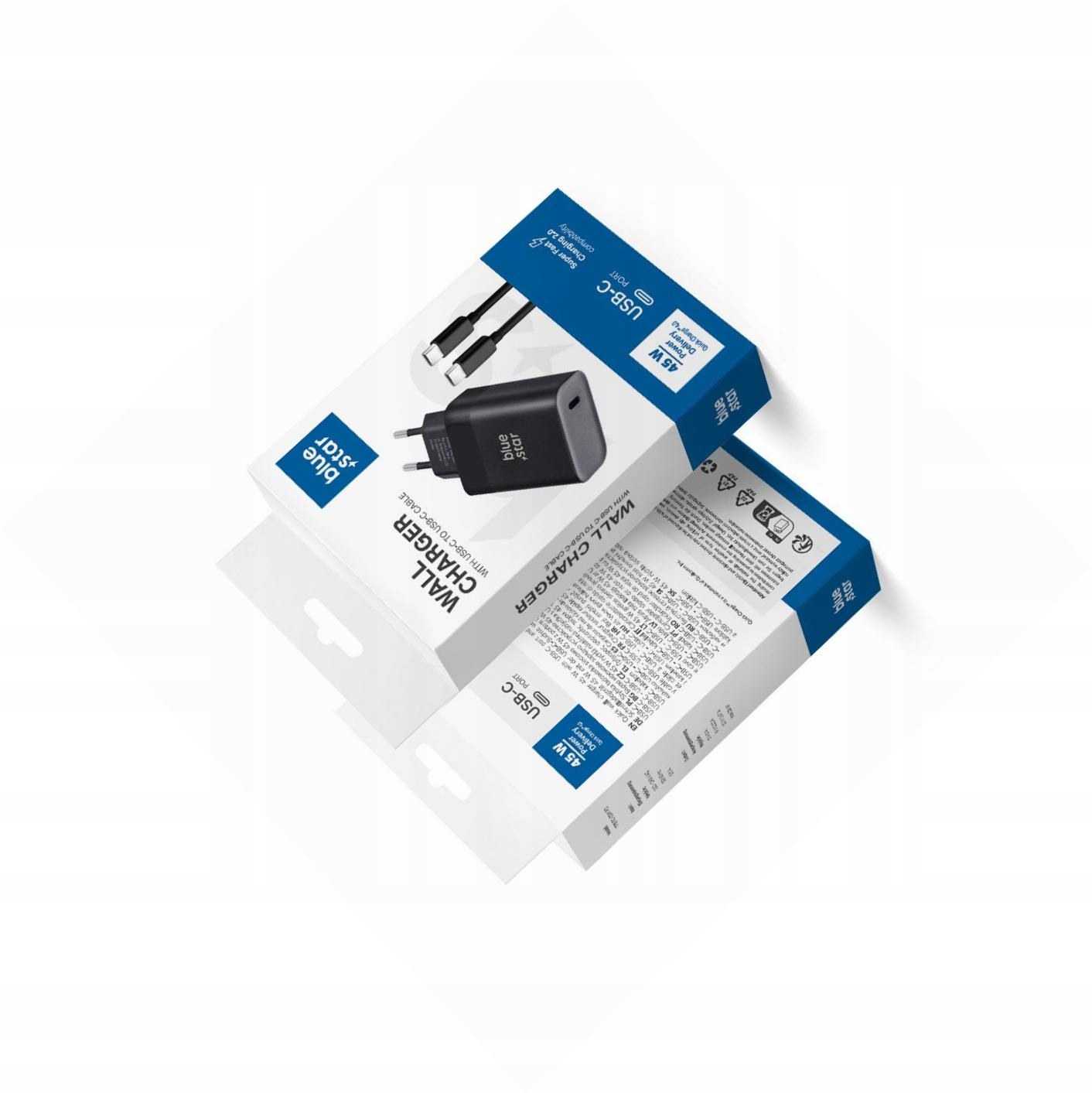 Szybka ładowarka 45W z odpinanym kablem Usb-c do Samsung S24 Fe