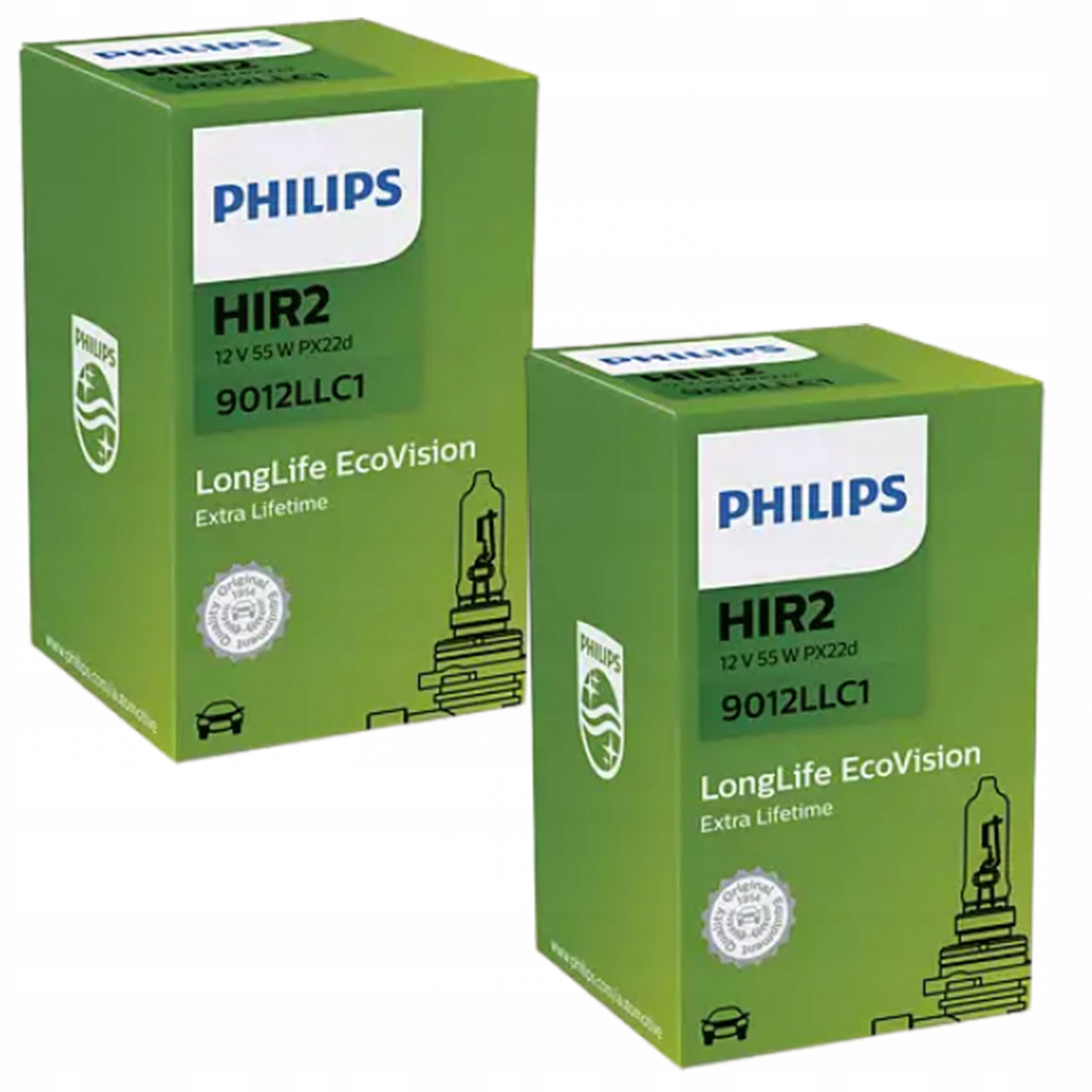 2X Żarówka Philips LongLife EcoVision HIR2 55 W