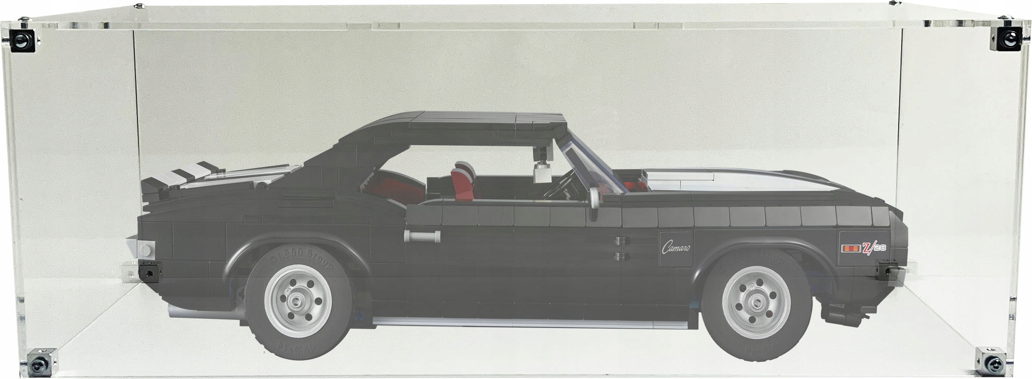 Vitrína Drewlandia pro stavebnici Lego 10304 Icons Chevrolet Camaro Z28
