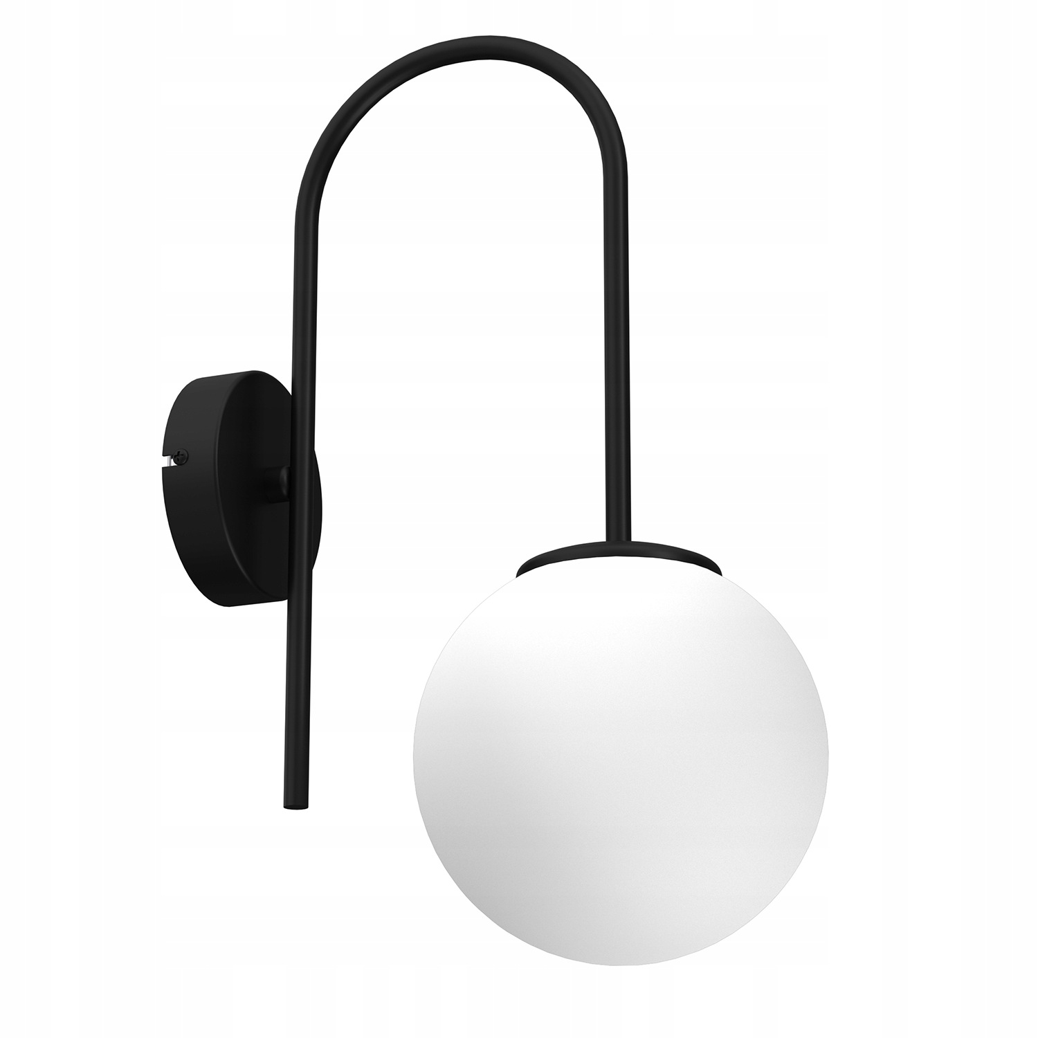 Nástěnné svítidlo černá skleněná koule E14 15W Cambridge Luminex