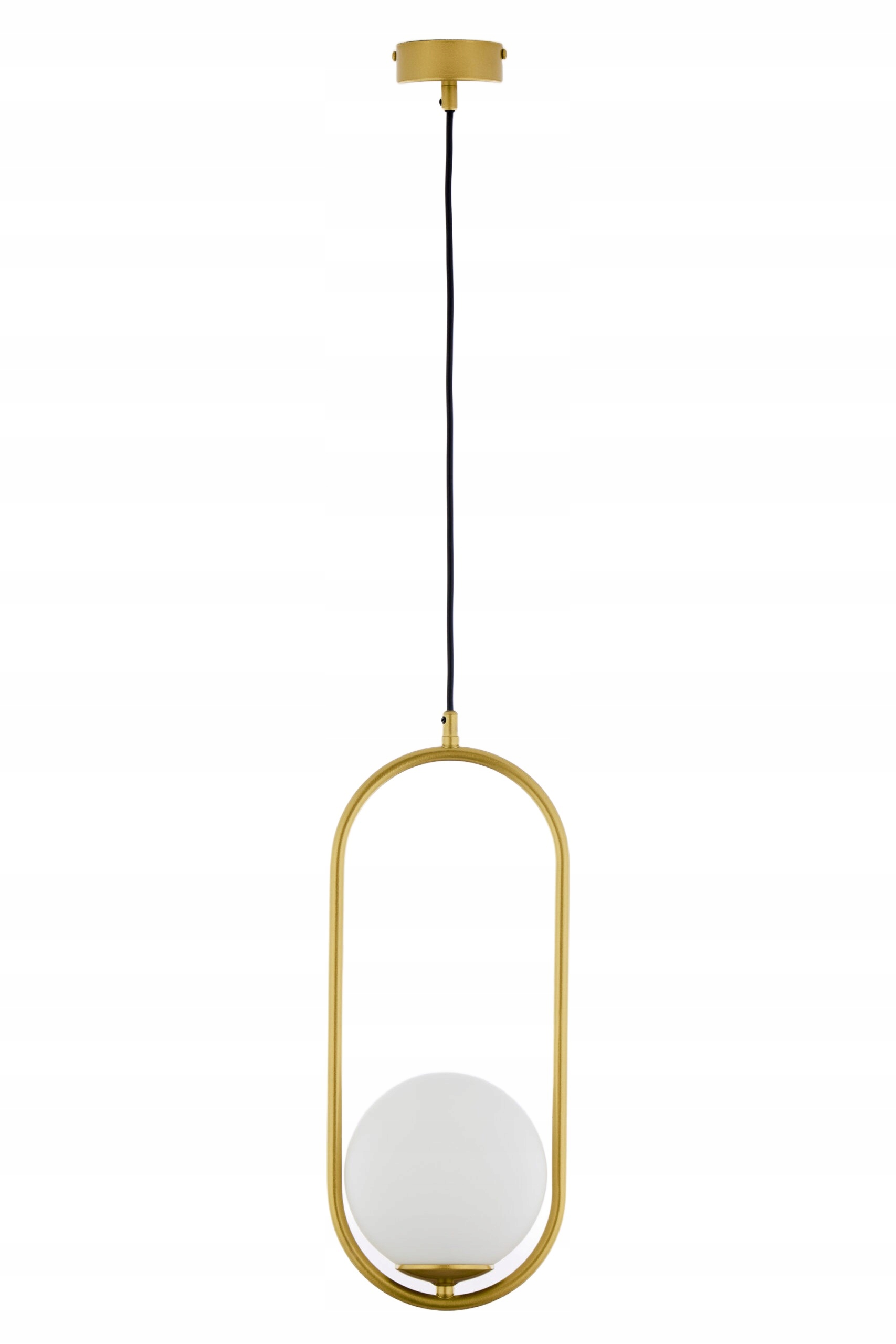 Jupiter Igon Moderná závesná lampa zlatá, sklo E14 11W guľa