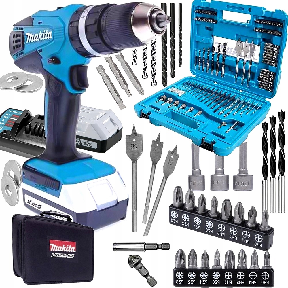 

Makita Wiertarko-wkrętarka Udar 18V 2*1,5 Zestaw