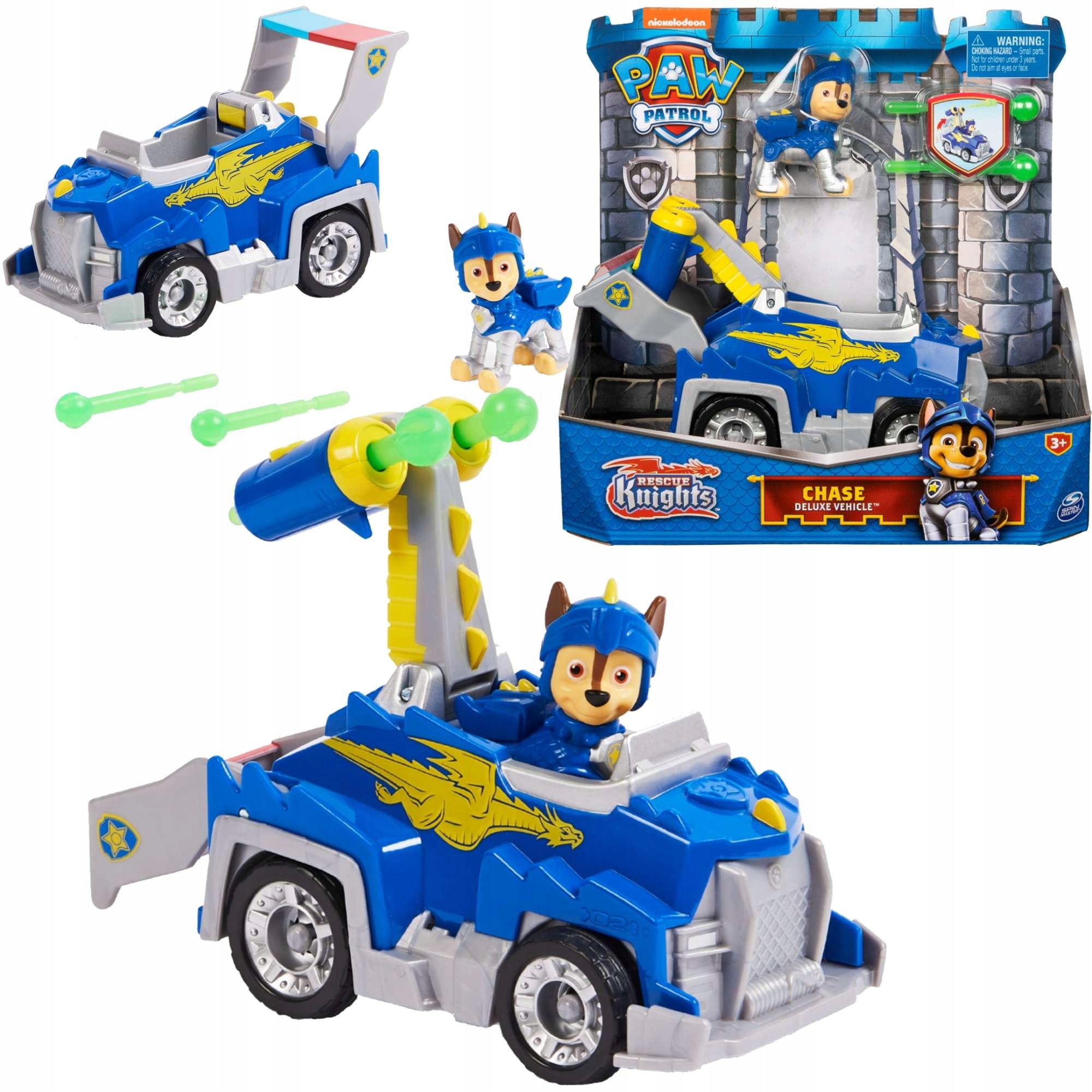 

Psi Patrol Rycerze Autko Chase Radiowóz Wyrzutnia