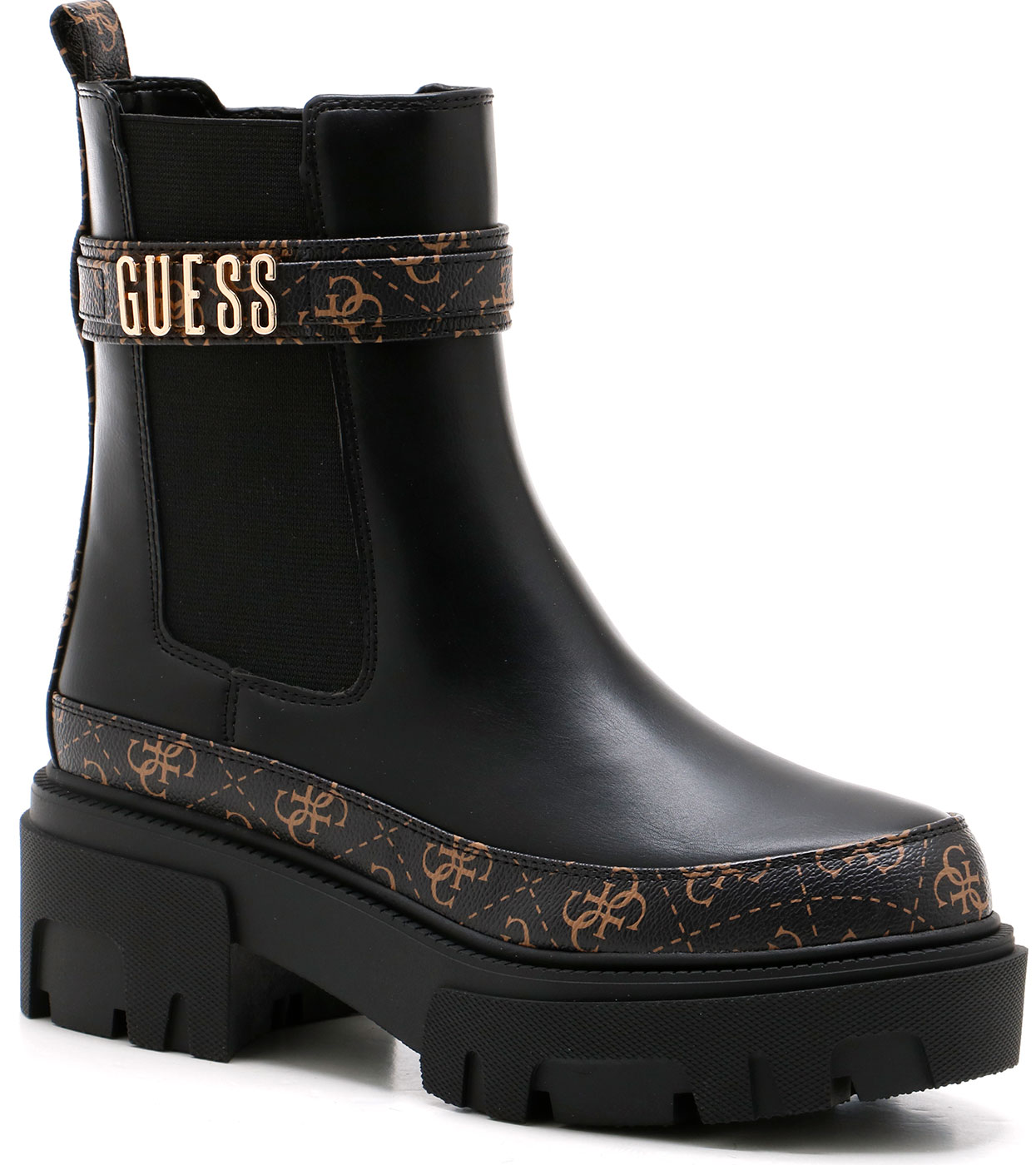 Dámské kotníkové boty Guess z přírodní kůže FL8YEAFAL10 Brocr vel. 40