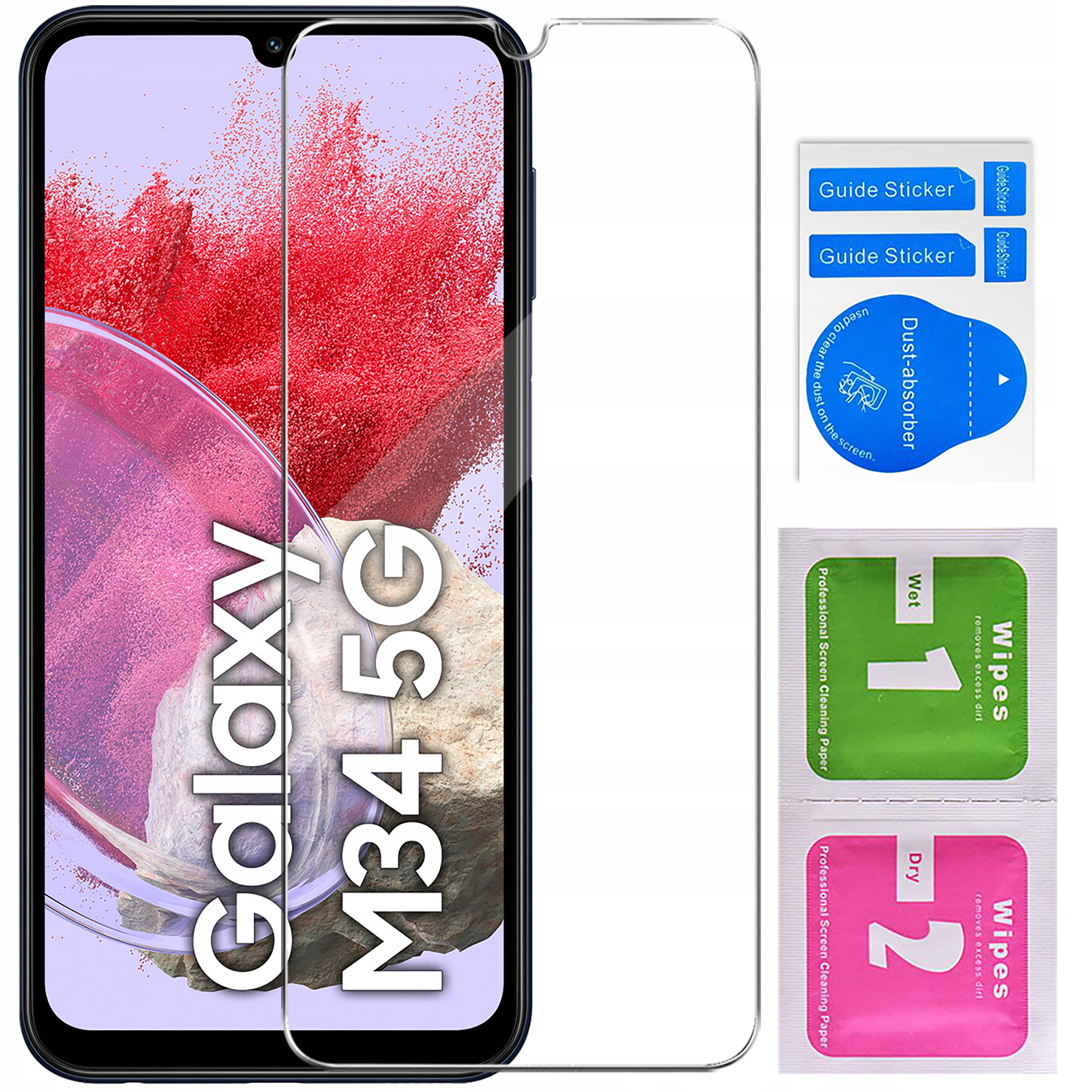 Etui do Samsung Galaxy M34 5G PANCERNE SLIDE RING CASE + SZKŁO 9H Kolor czarny
