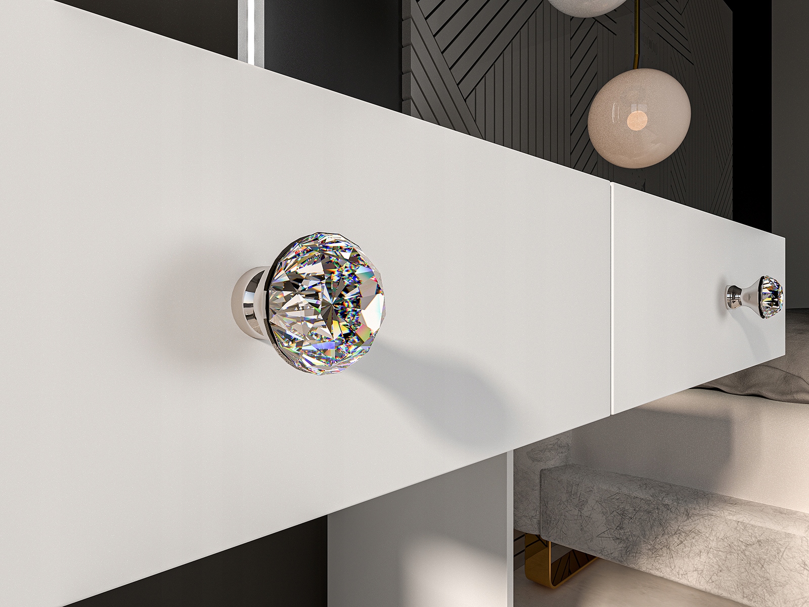 Toaletka BIJOU konsola z lustrem i oświetleniem Marka ML Meble