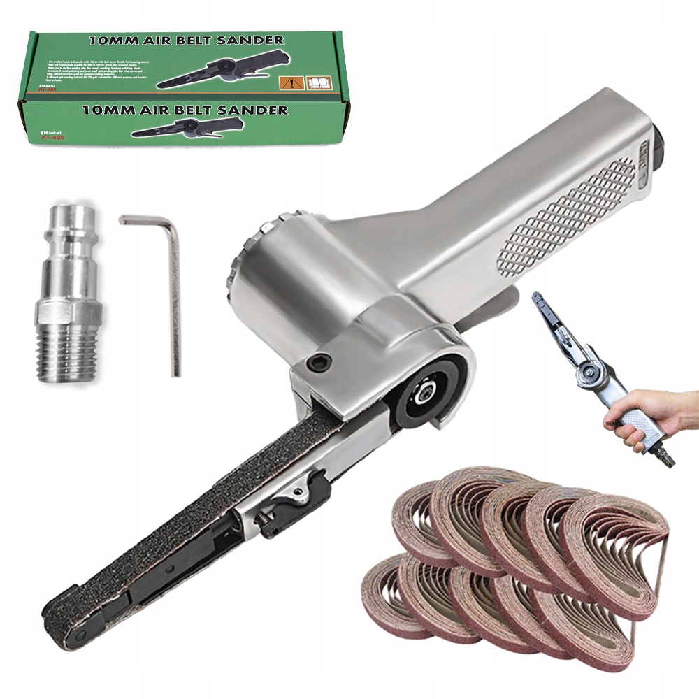 Pneumatická Pásová Bruska 10x330MM Na Kov Plastů A Dřeva