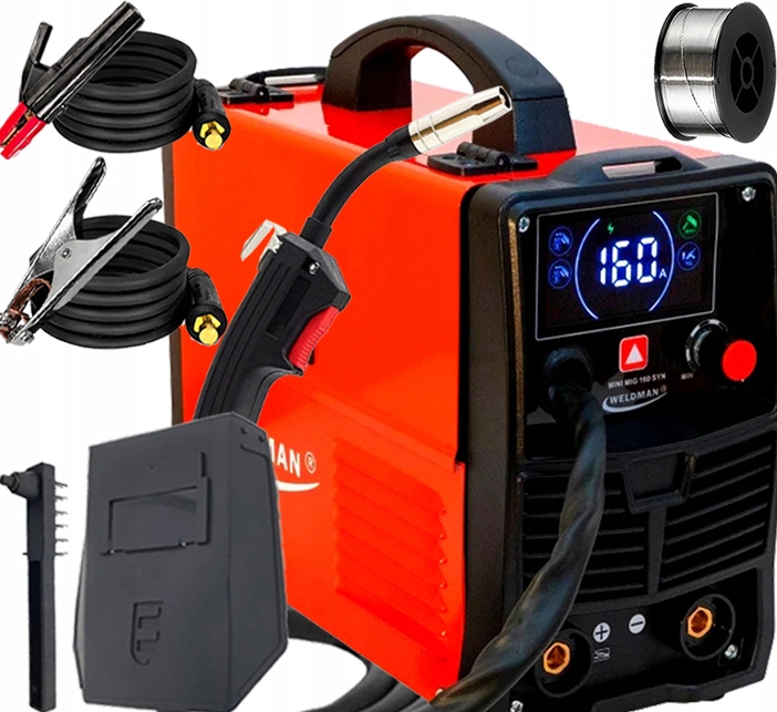 Spawarka Inwertorowa Mini Mig 160 Synergia Weldman Flux 160A 230V