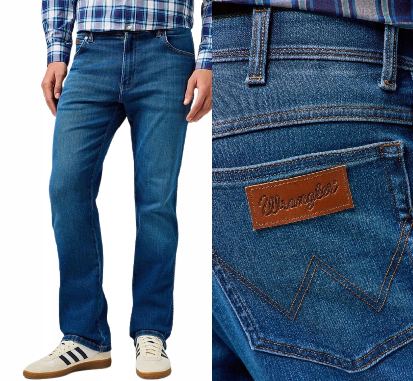 Wrangler Texas pánské jednoduché džínové kalhoty Verdant Tone W40 L32