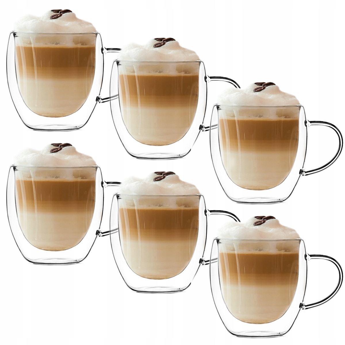 

6x Szklanki Kubki Termiczne Do Kawy Herbaty 250ml