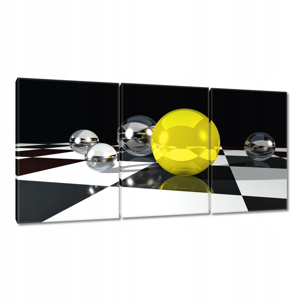 

Obrazy 120x60 Żółta kula na szachownicy