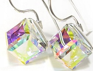 

Kryształy Kolczyki Aurora Cube Srebro Arande