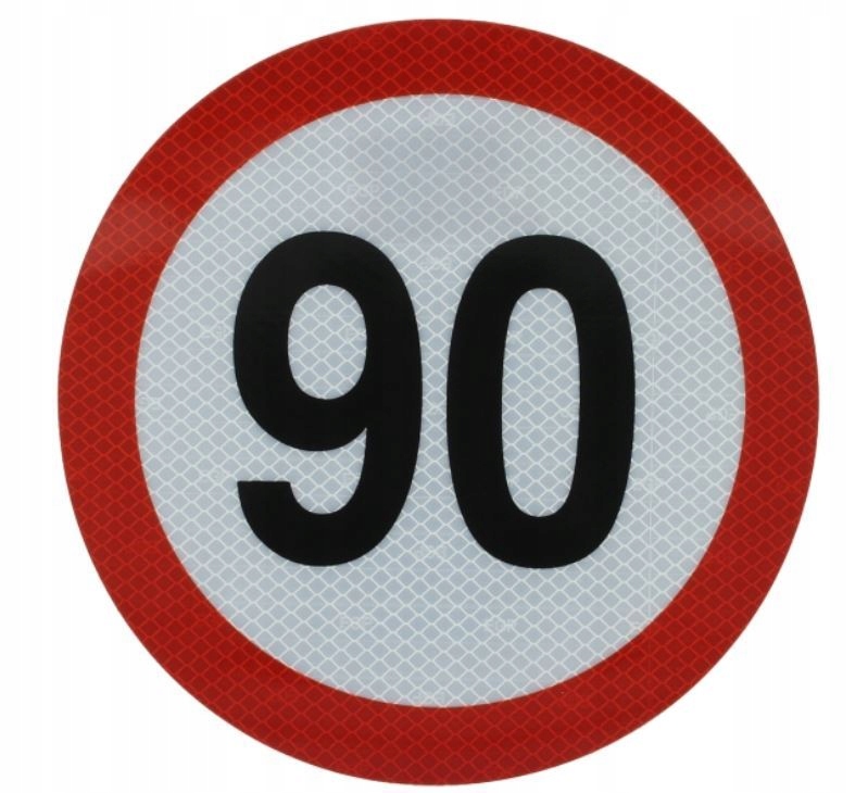 

Naklejka nalepka prędkość 90km/h odblaskowa