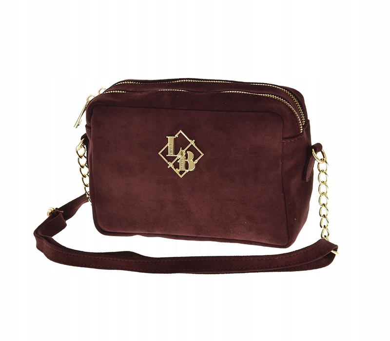 Kabelka přes rameno Laura Biaggi bordó semišová