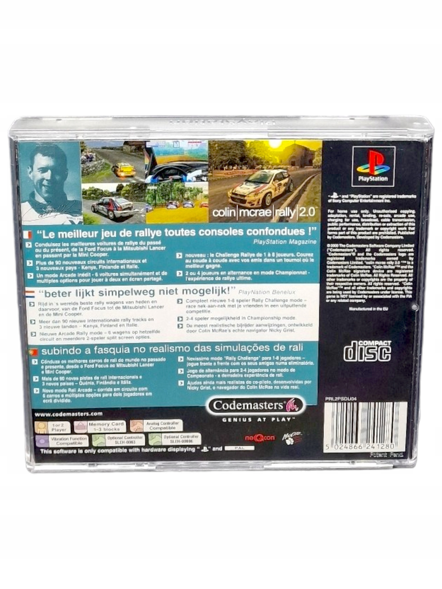 COLIN MCRAE RALLY 2.0 2 PSX PS1 KOMPLETNA gra retro Sony PlayStation #1 Producent Codemasters