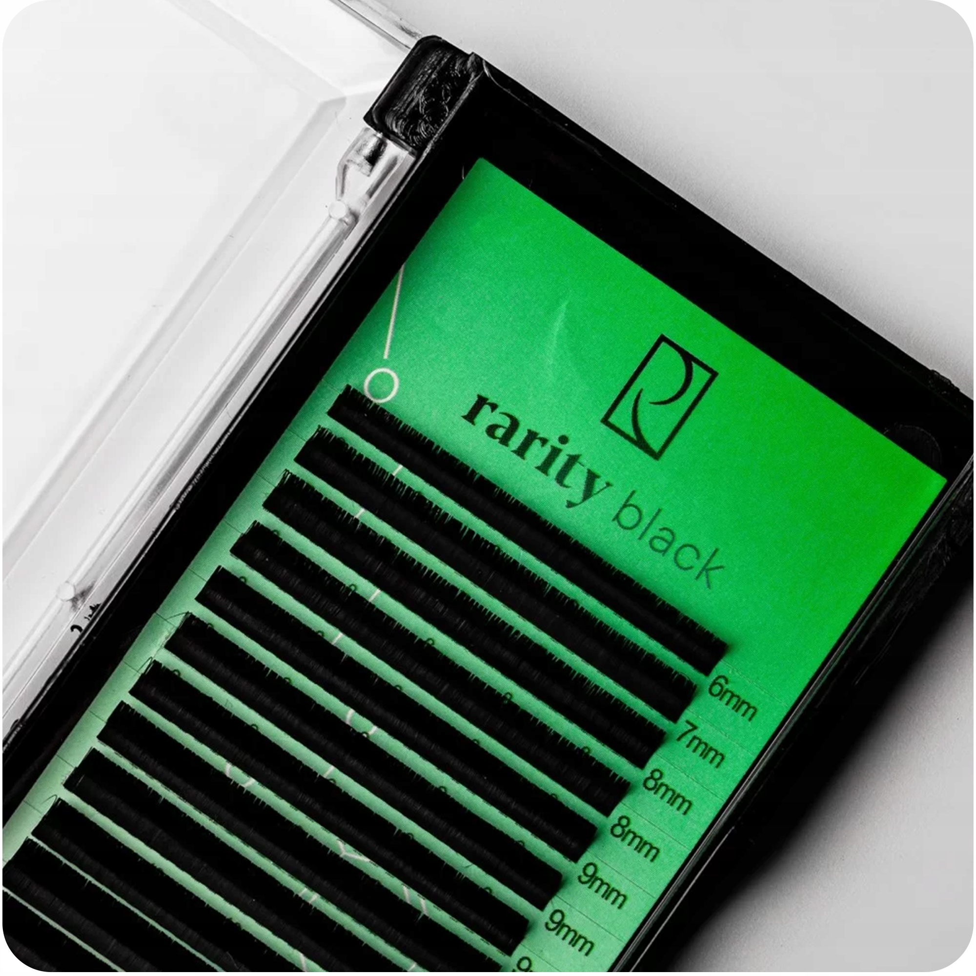 SZTUCZNE RZĘSY Rarity Black Lashes CZARNE skręt B | 0,15mm | 7mm Marka inna marka