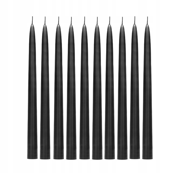 

Czarne świeczki świece 24cm urodziny x10 SKMAT-010