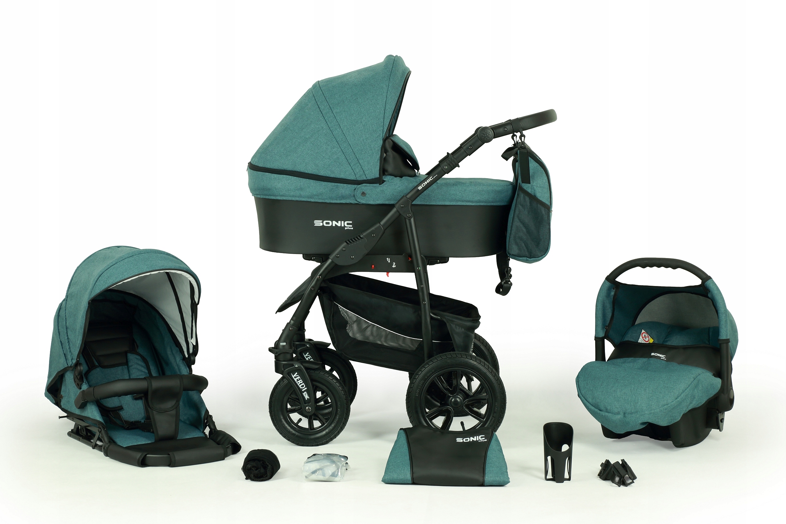 WÓZEK DZIECIĘCY VERDI SONIC PLUS 3W1+ AKCESORIA