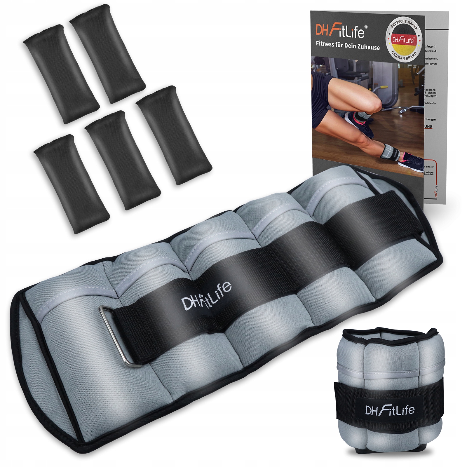 Dh FitLife 2 x 4,5kg Regulowane Obciążniki na Kostki do Treningu Nóg