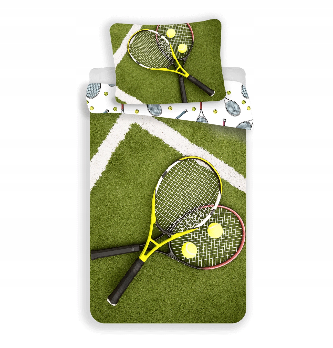 

Pościel bawełniana 140x200 Tenis zielona 5260