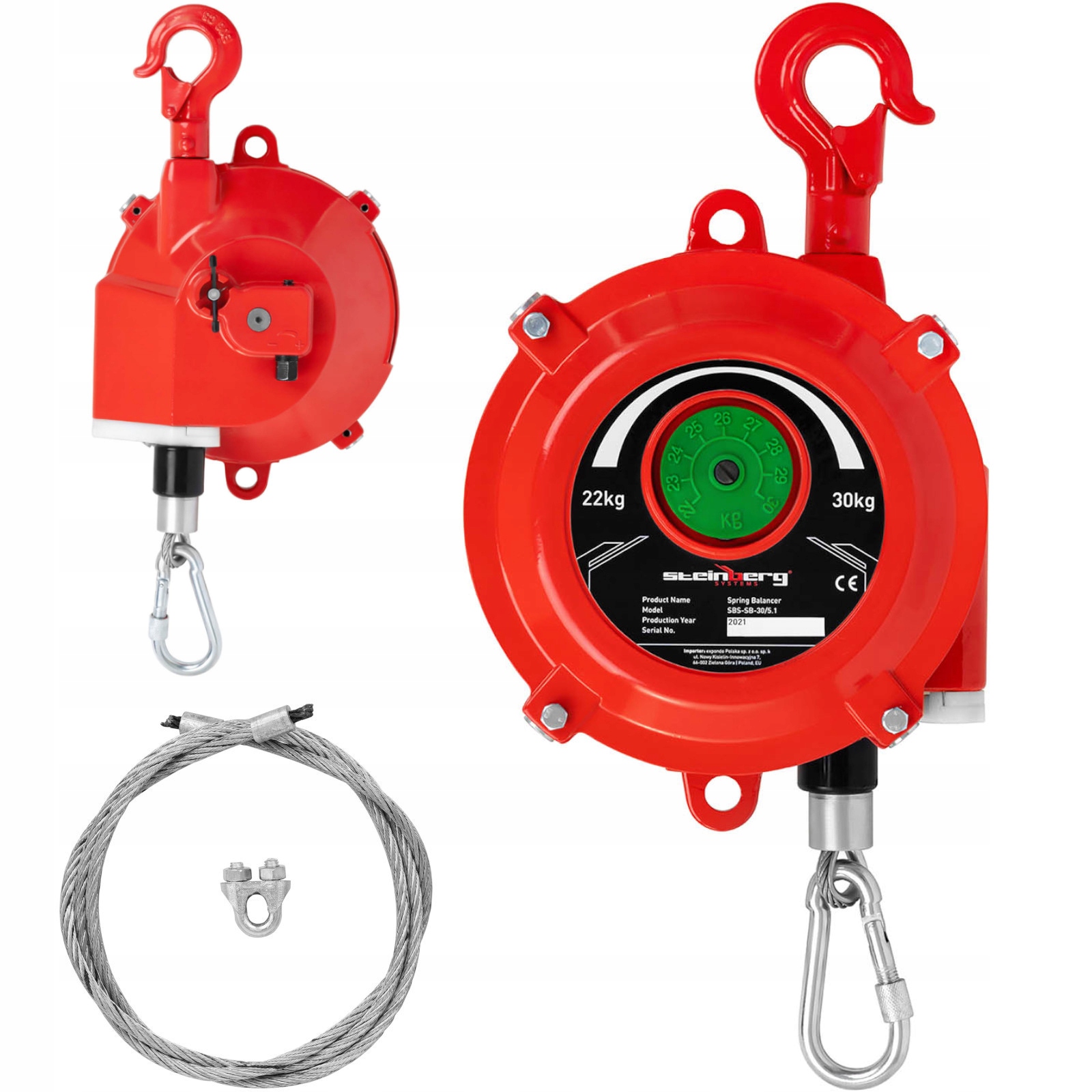 Pružný lankový balansér s odľahčovačom pre nástroje 22 – 30 kg, 1,5 m