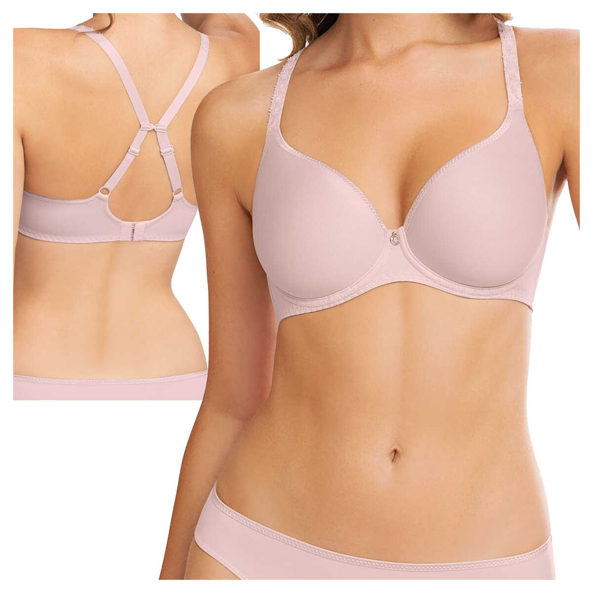 Corin Podprsenka Spacer hladká vyztužená Sophia 17731 růžová 80G