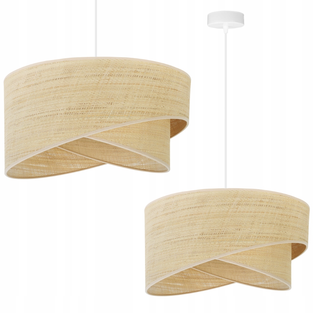 Závěsná Stropní Lustrová Lampa S Ratanovým Stínidlem Boho Japandi Do Obývacího Pokoje