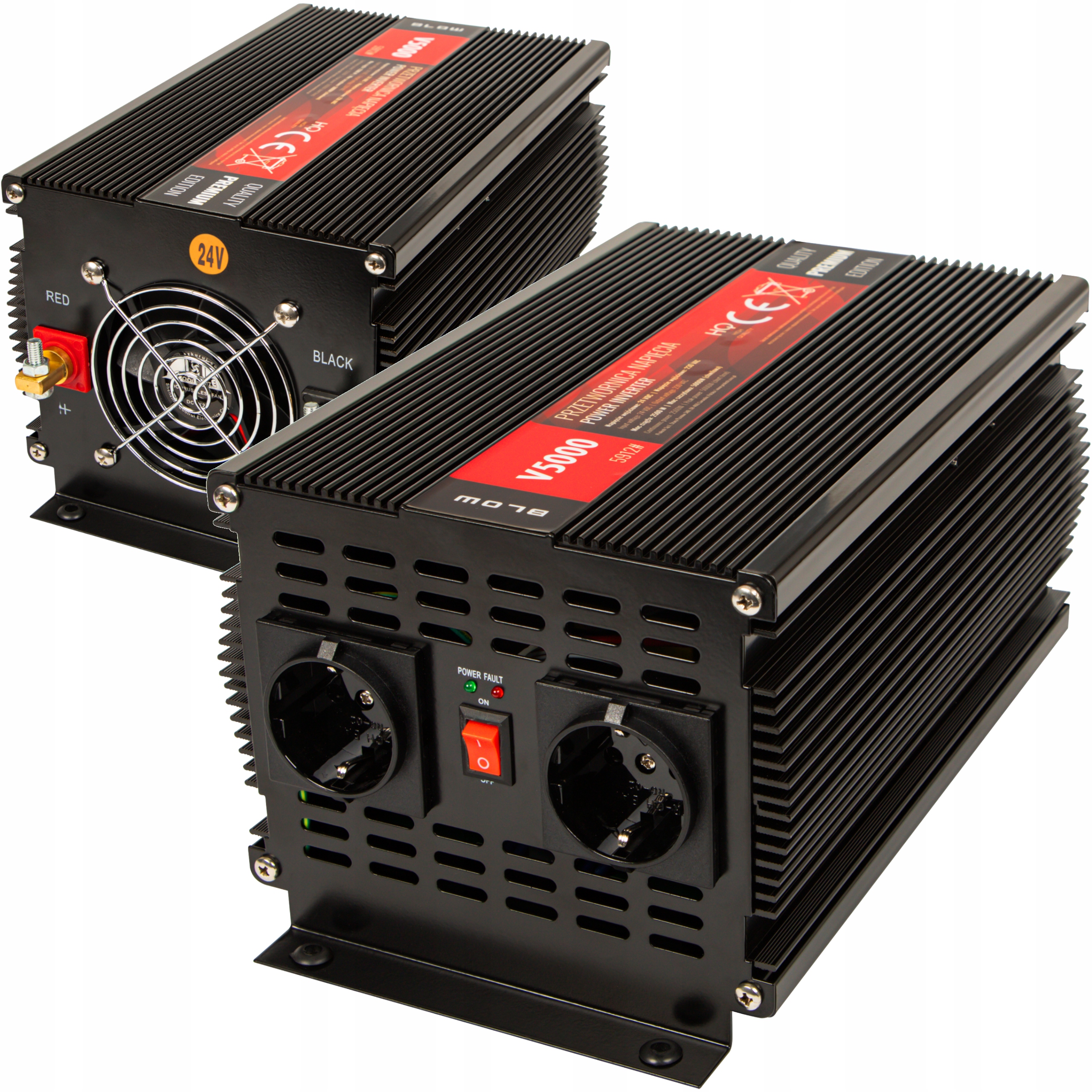 Automobilový Menič Napätia 5000 W 24 V 230 V Univerzálny Karavan