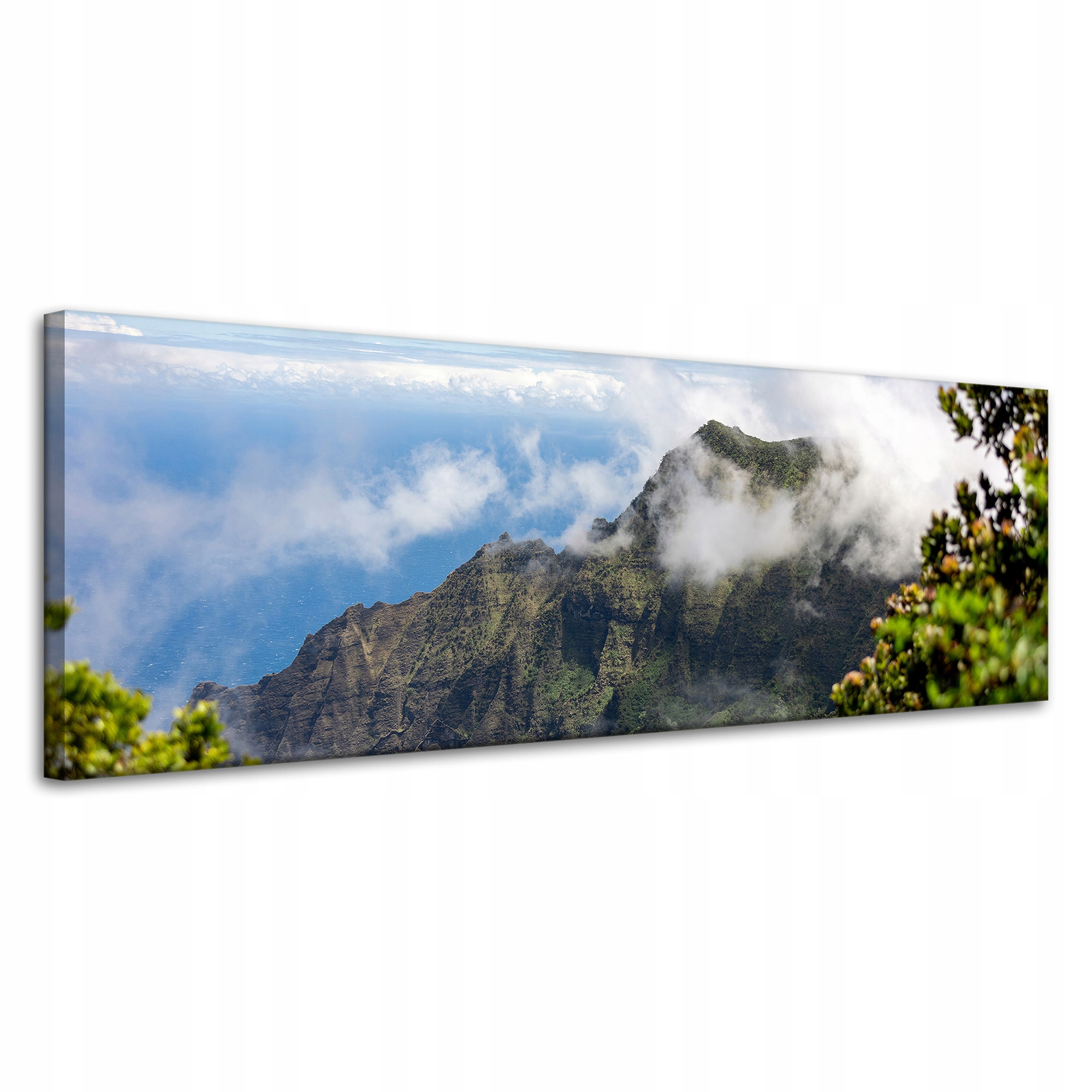 Obraz Canvas Architektura Pohled na hory mraky 120x40