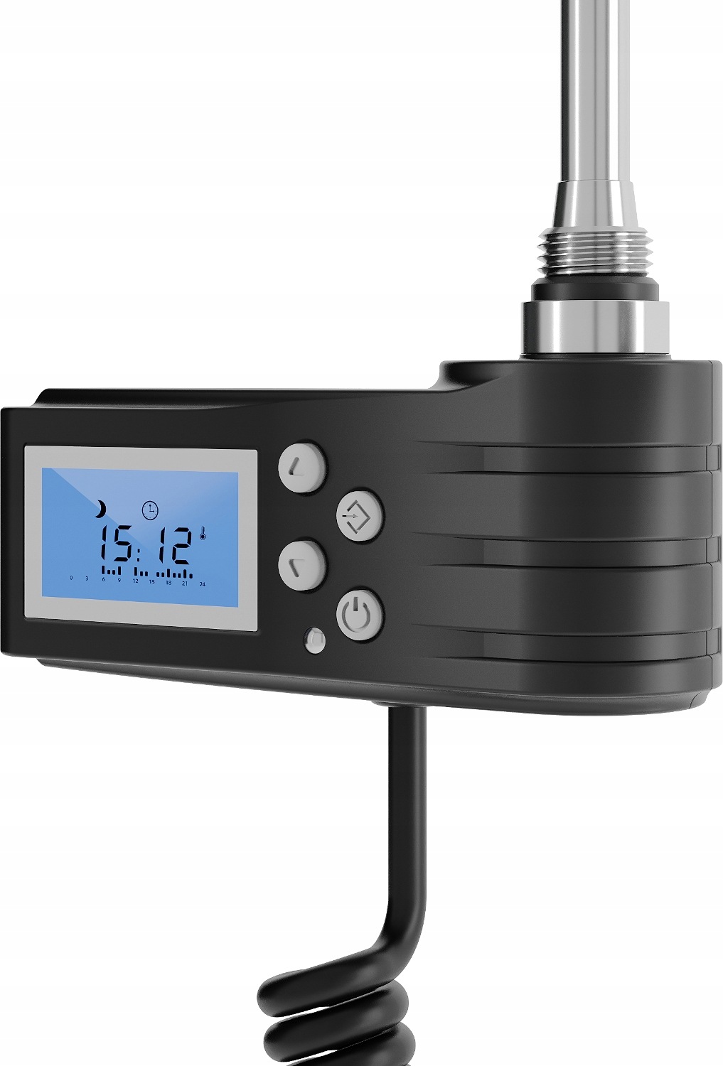 Mexen FA-J1229 Elektrická Topná Tyč Do Radiátoru S Termostatem 450 W Černá