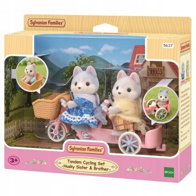 

Sylvanian Families Pieski Husky na rowerze