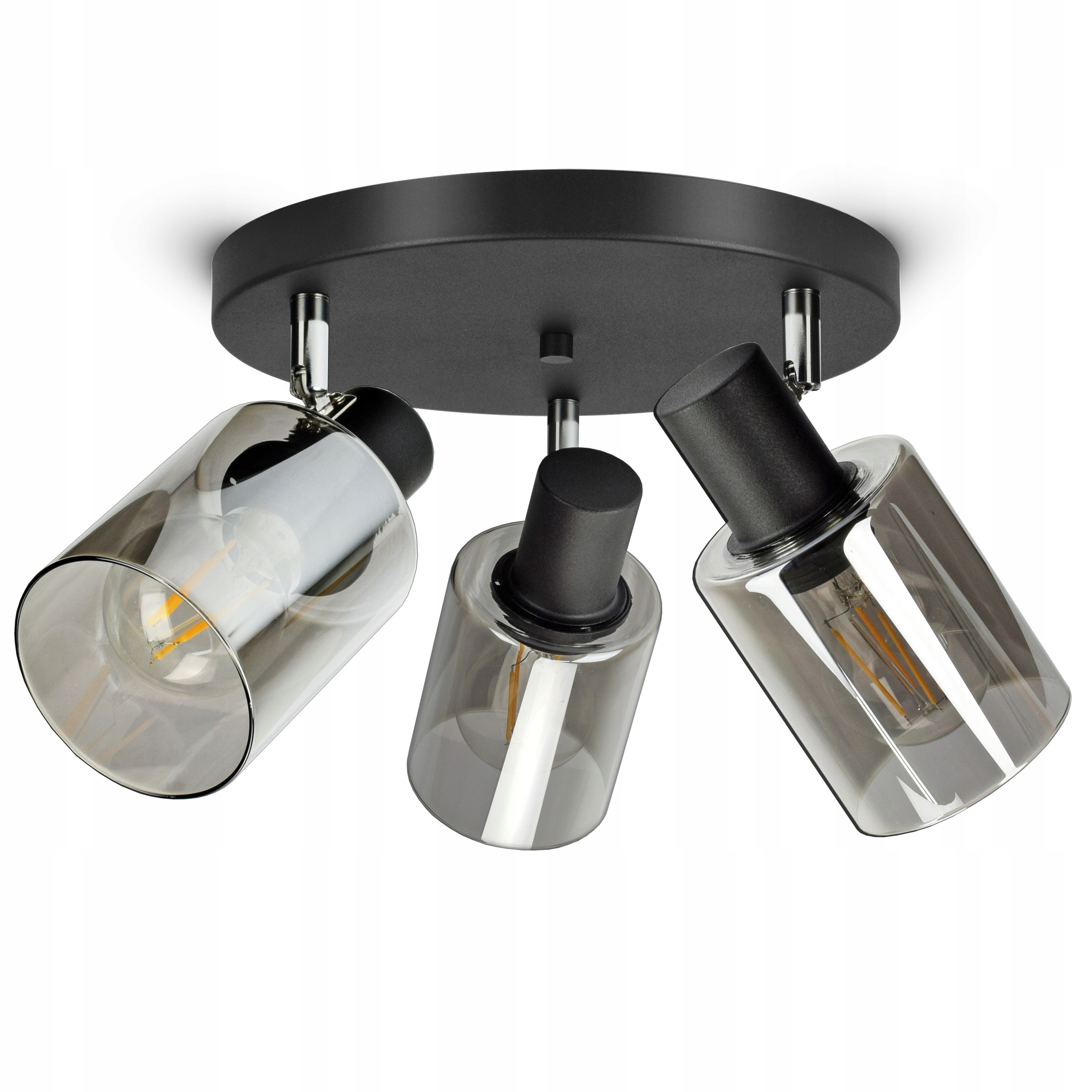 Lampa Wisząca Sufitowa Żyrandol Czarna Szklana Glass Tube 535-EG3 Led E27