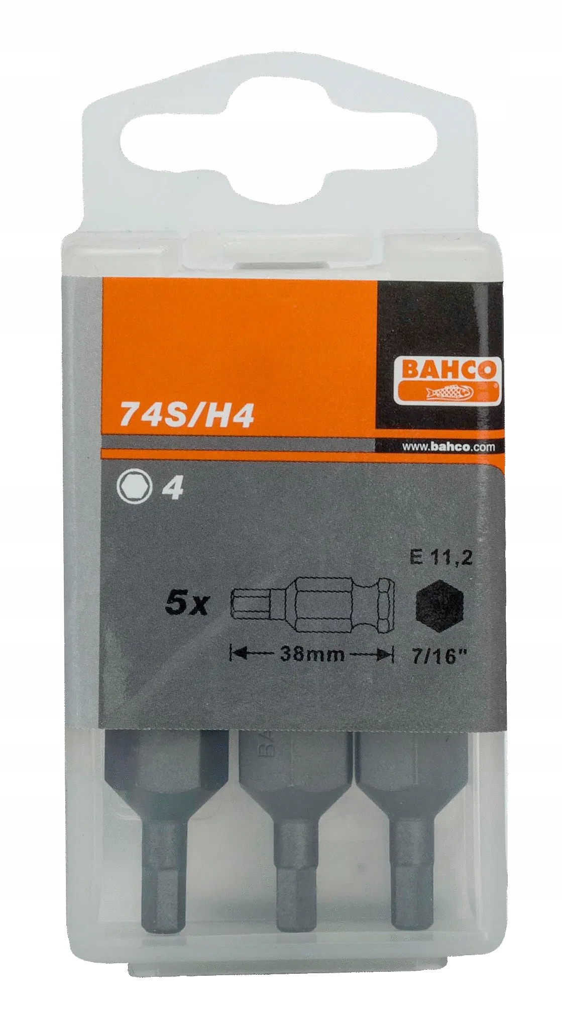 Bit udarowy 7/16" do śrub imbusowych 8x35 mm, 5 szt. BAHCO Liczba elementów pojedyncze