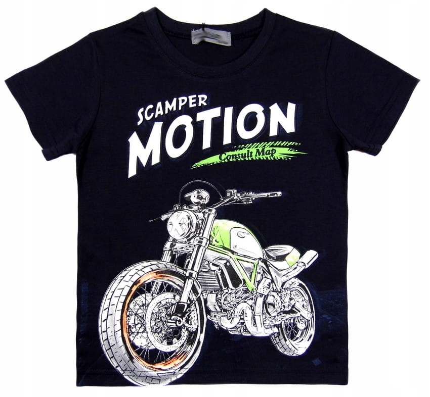 

miękka koszulka dla chłopca 126 Motion 8Y granat