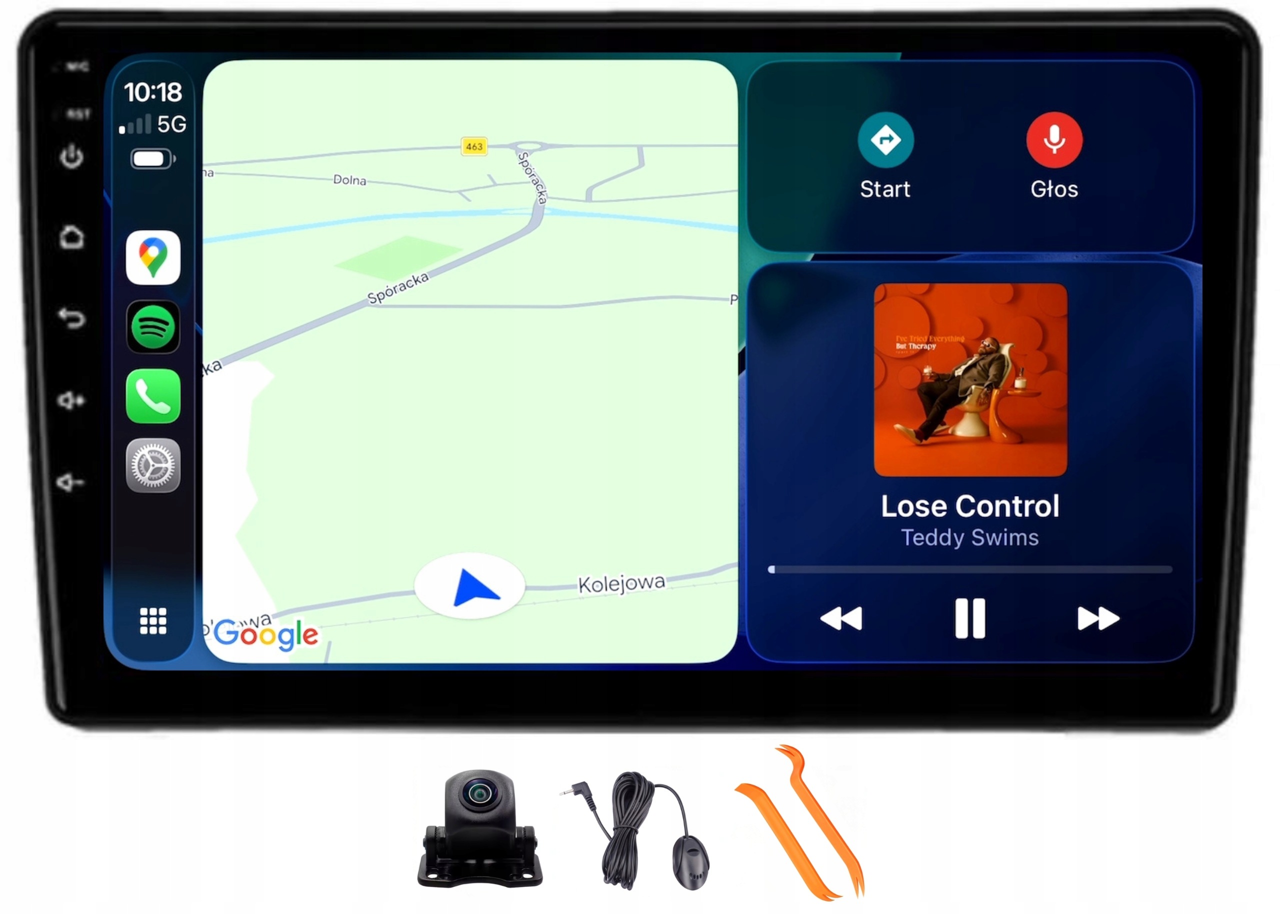 Radio Android Nawigacja Qled Carplay Lte 64GB Gps Ford Kuga Escape 1 04-05