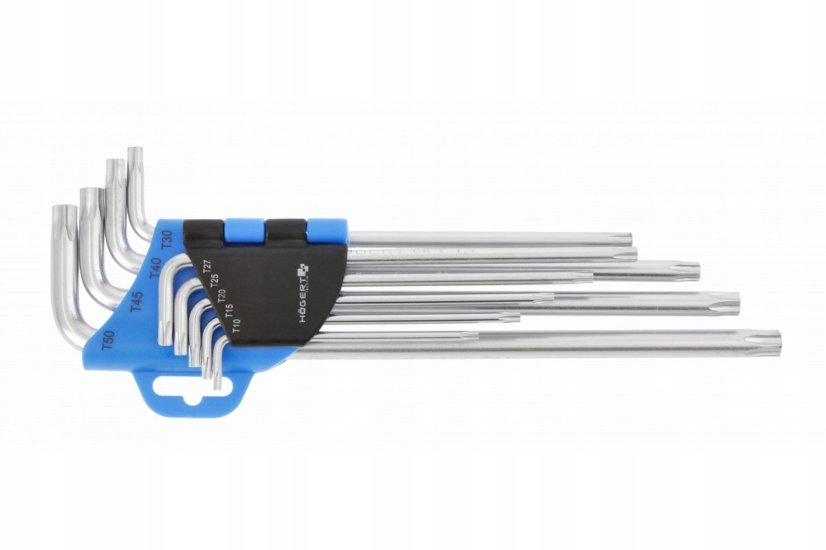 

Hogert Klucze tamper torx CrV, extra długie 9 szt.