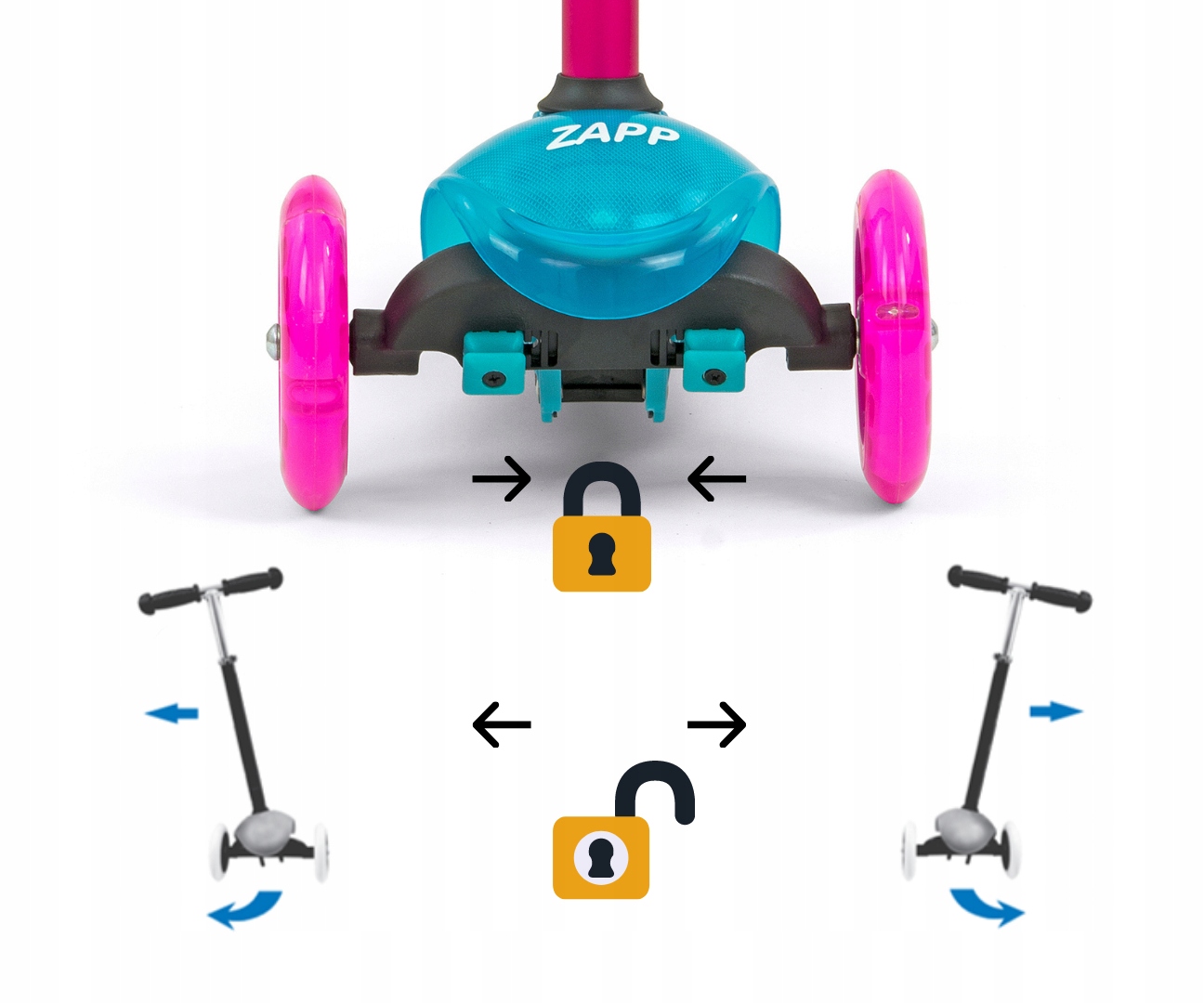 Milly Mally Scooter Zapp Pink Liczba kół 3